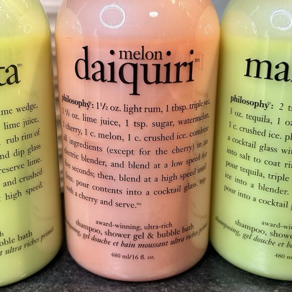Philosophy Senorita Margarita & Melon Daiquiri Shampoo Shower Gel & Bath 16 Oz - Picture 3 of 8